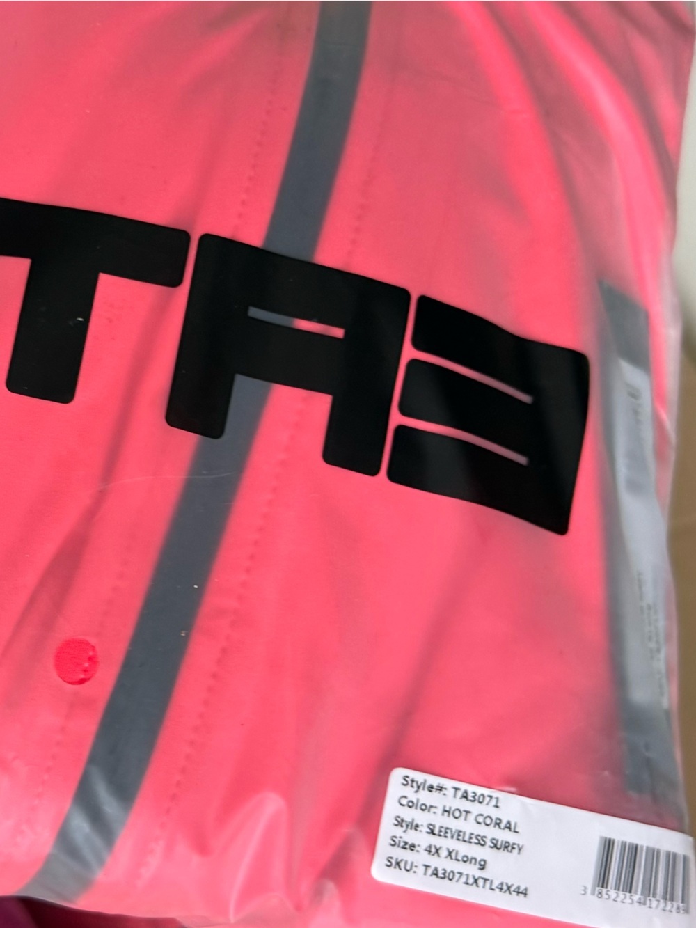 TA3 Sleeveless Surfy One Piece Hot Coral 4X XLong NWT Sculpt Swim - Picture 7 of 7